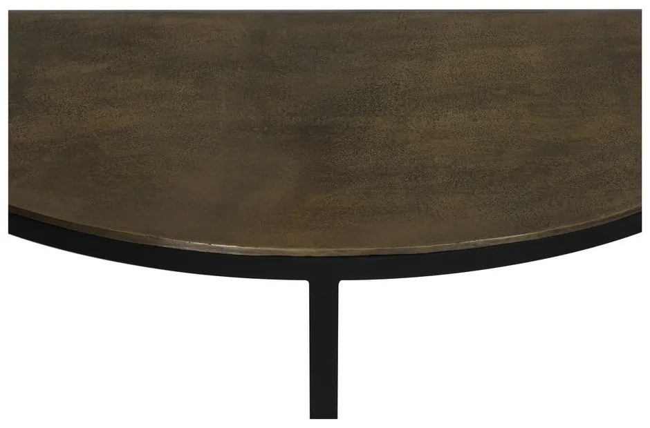 Masă consolă în culoarea bronz din metal 42x100 cm Peto – Light &amp; Living