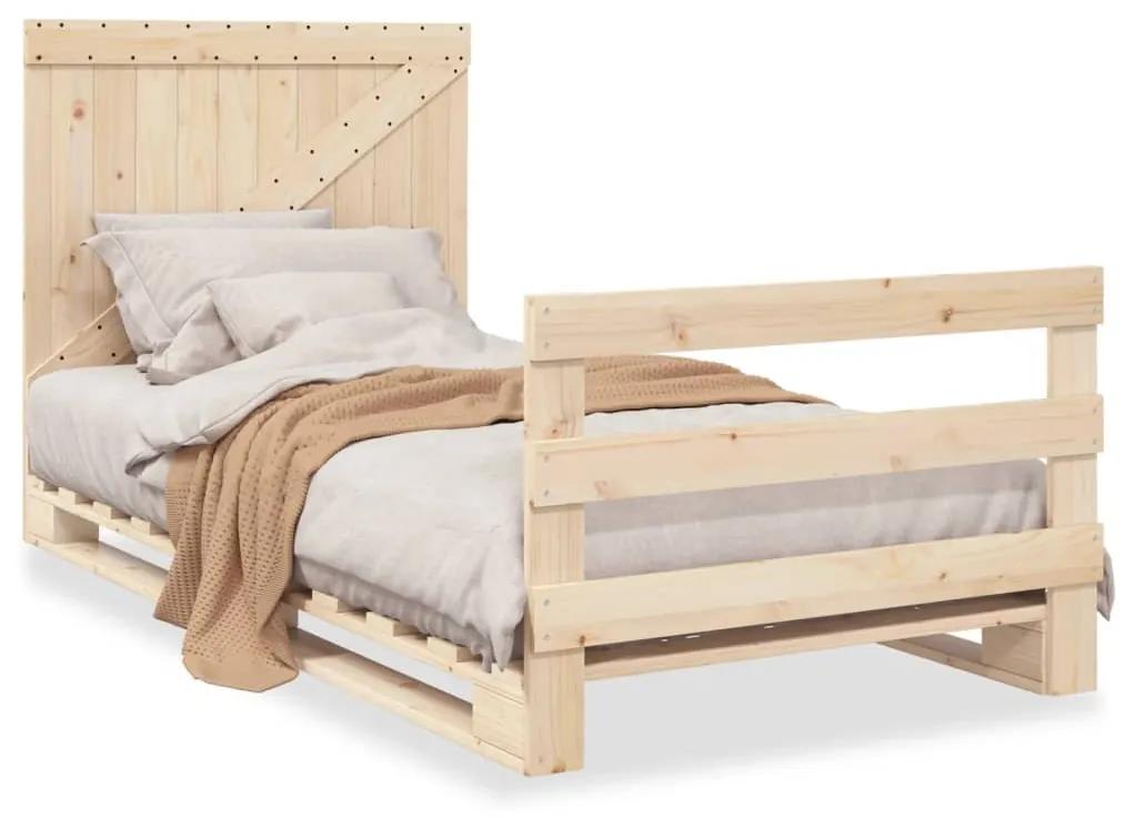 3281557 vidaXL Cadru de pat cu tăblie, 100x200 cm, lemn masiv de pin