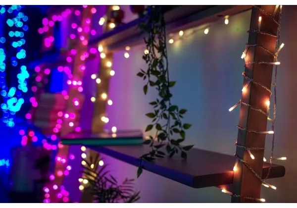 Twinkly TWS250SPP-TEU - Ghirlandă LED RGBW pentru exterior, 250 LED, 23,5 m, IP44, Wi‑Fi