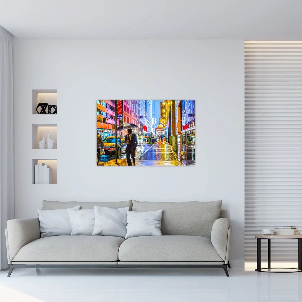 Tablou - Oraș în lumina neoanelor (90x60 cm)