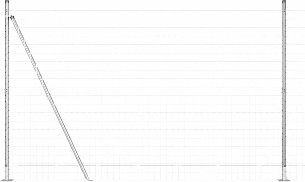 vidaXL Gard cu Stâlp Argintiu 1,5 x 10 m Oțel