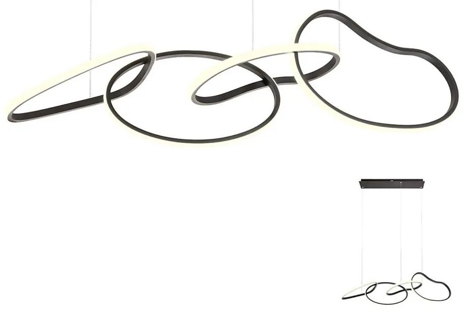 Redo 01-2596 - Lampă suspendată LED dimabilă pe cablu BIAS LED/87,4W/230V 3000K, negru