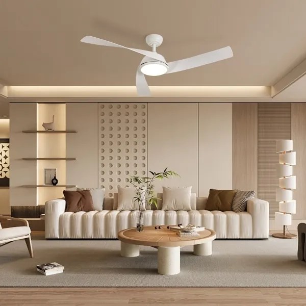 ZEVENTI - Ventilator de tavan LED AERYS LED/24W/230V Wi-Fi Tuya alb + telecomandă