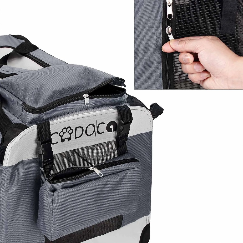 Deuba Geanta portabila pentru caini M 60x42x42 cm - gri