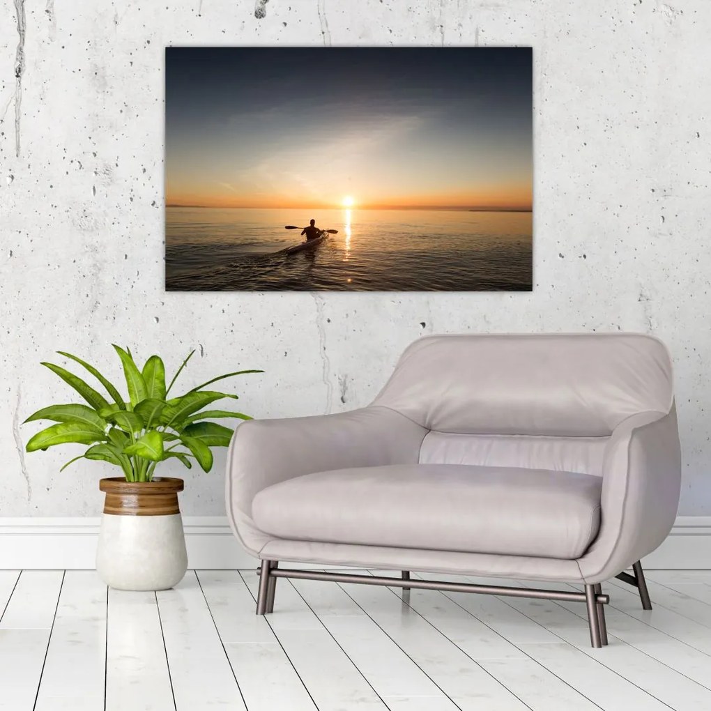 Tablou - caiac pe mare (90x60 cm)