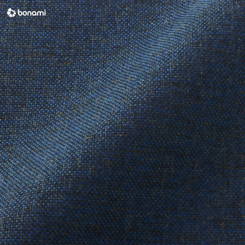 Canapea extensibilă în formă de "U" cu șezlong pe partea stângă Miuform Dazzling Daisy, albastru marin