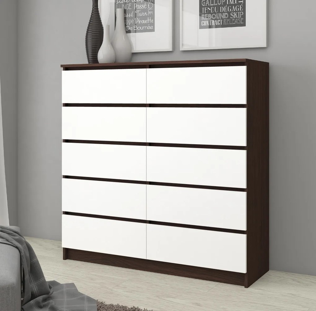 Comodă Kapil III (wenge + alb). 1069149