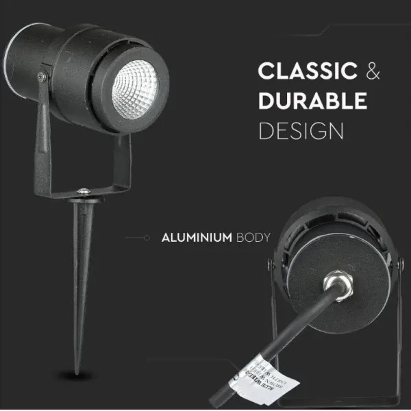 Lampă LED de exterior LED/12W/230V 3000K neagră IP65