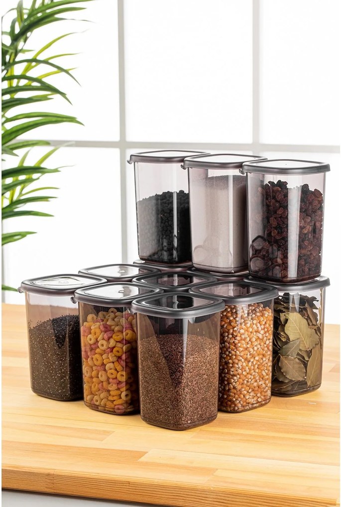 Set cutii de depozitare (12 piese), Hermia, Culoare: Antracit