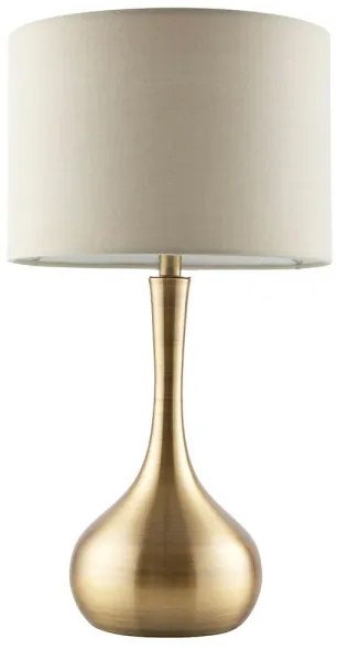 Endon 61191 - Lampă de masă PICCADILLY cu dimmer, 1xE14/40W/230V, alamă/bej