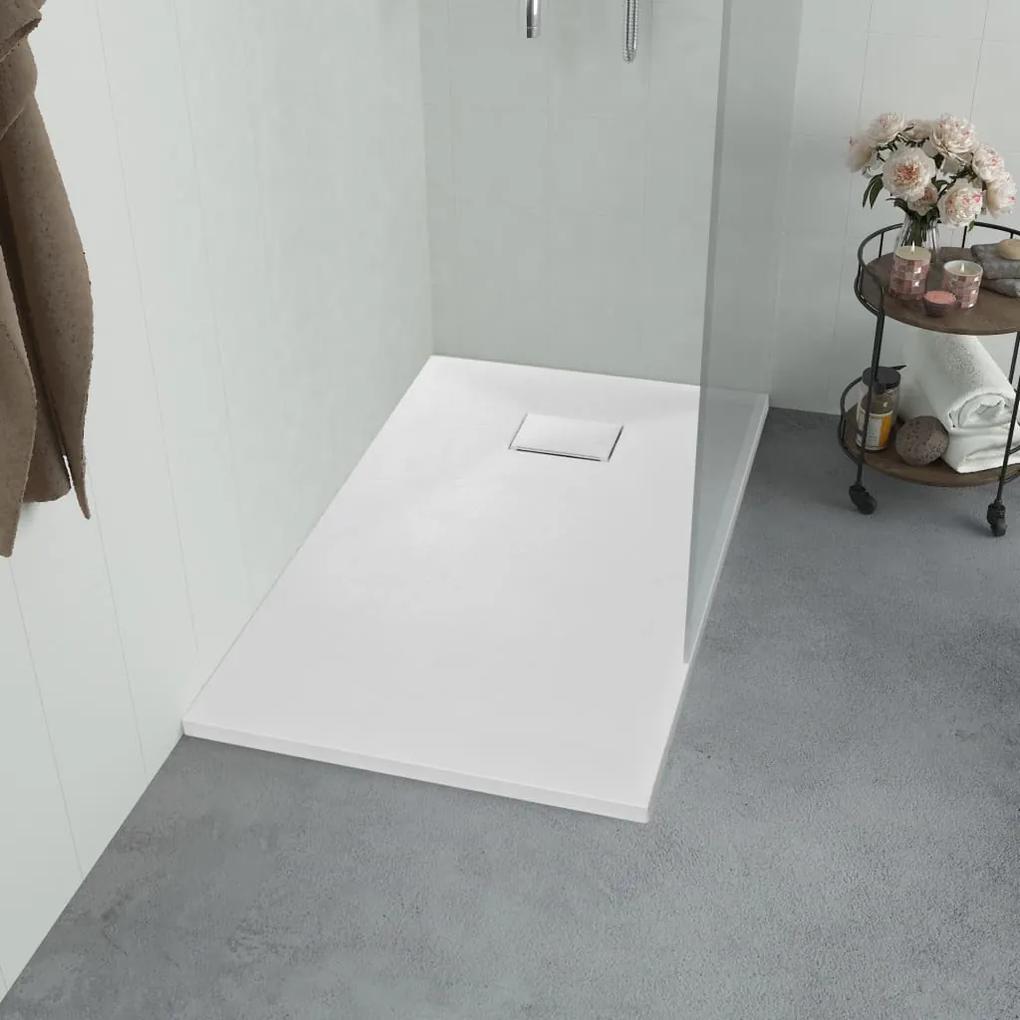 144772 vidaXL Cădiță de duș, alb, 100 x 80 cm, SMC