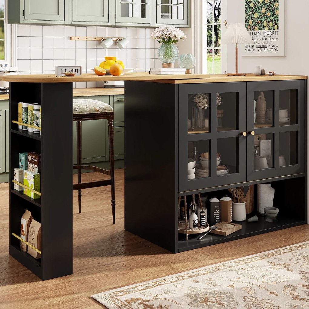 Bar rotativ 360°, Negru | Aosom Romania