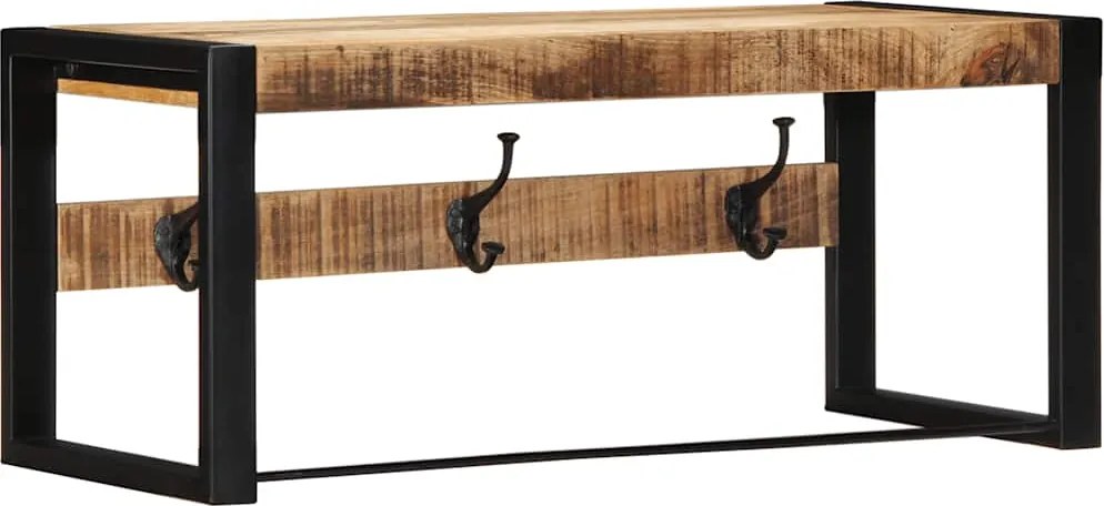 vidaXL Raft pentru haine 80x35x35 cm Lemn masiv de mango