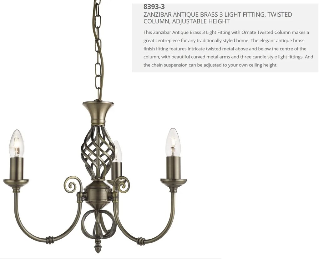Candelabru elegant stil clasic Zanzibar alama 3L 8393-3 SRT