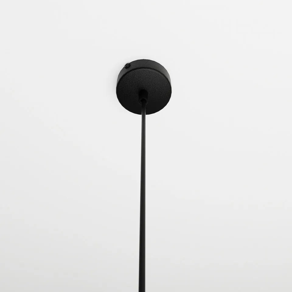 Pendul modern negru cu glob din sticla transparent Cosmo