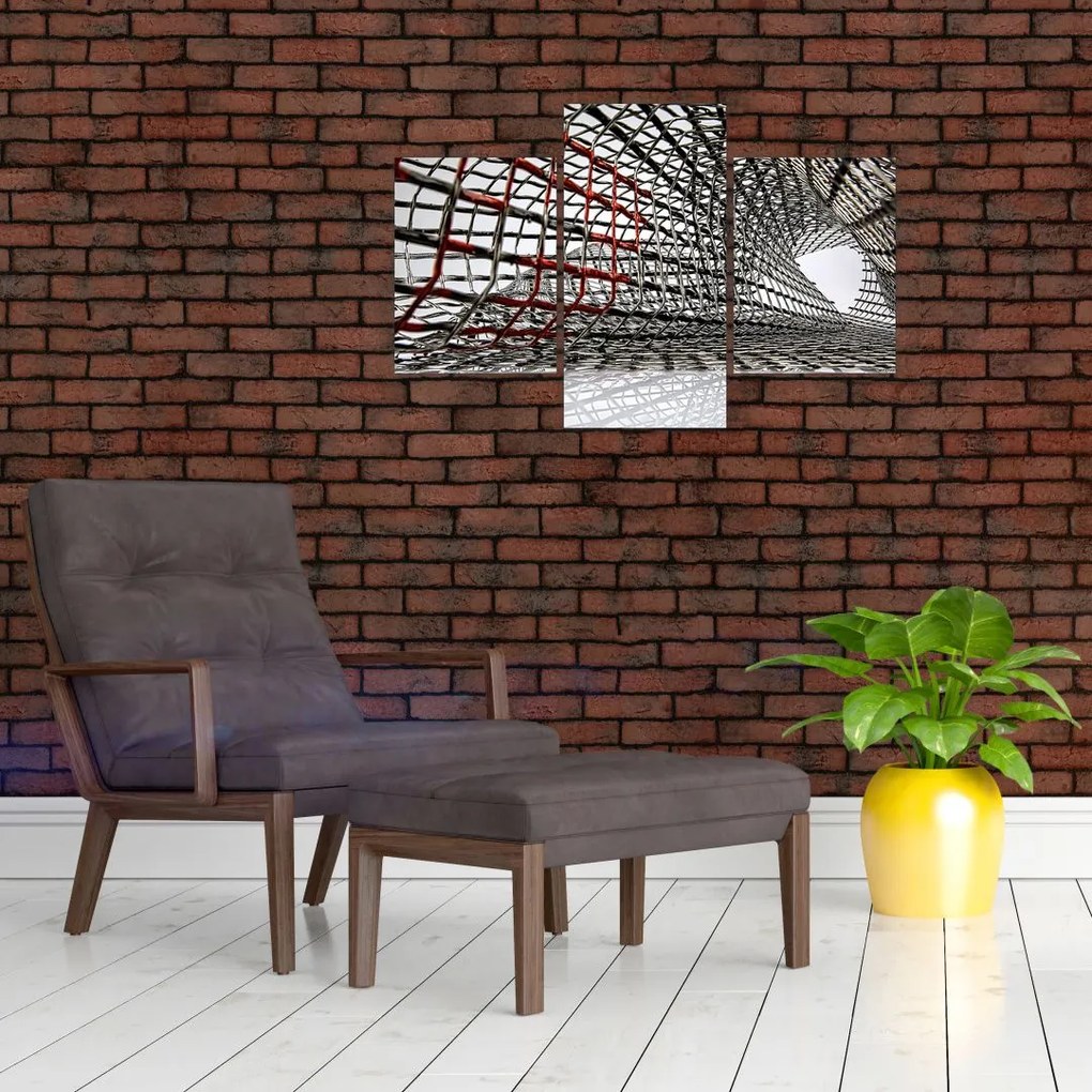 Tablou cu construcție din fier (90x60 cm)