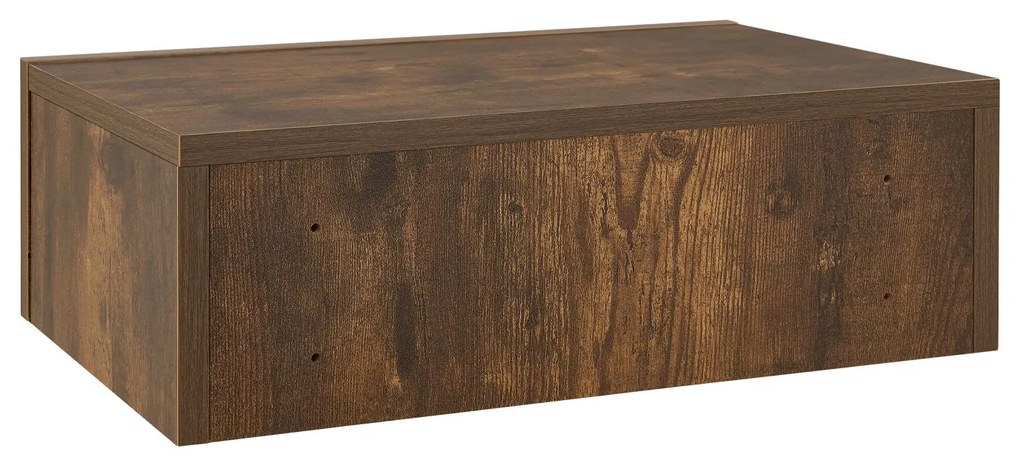 Noptiera montata pe perete 46x30x15 cm cu sertar, aspect lemn