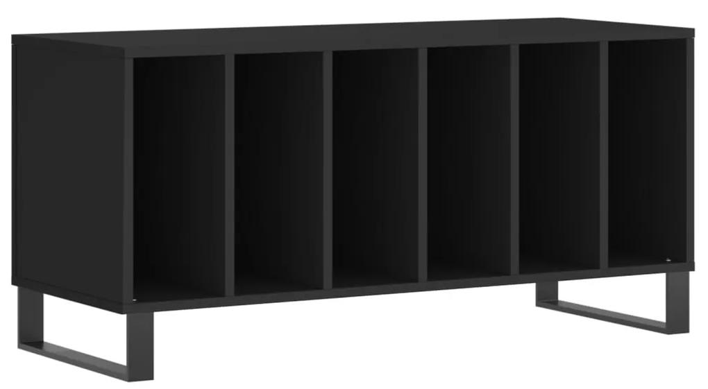 831757 vidaXL Comodă discuri, negru, 100x38x48 cm, lemn prelucrat