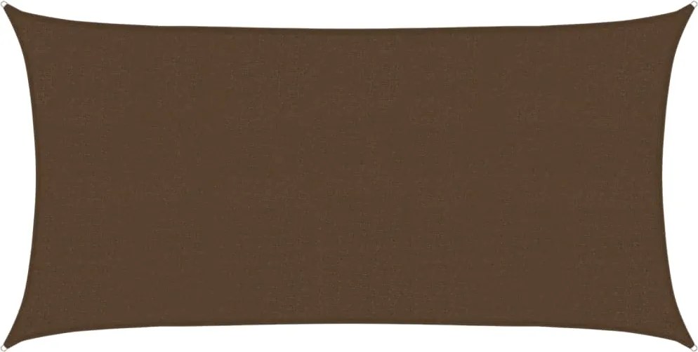 vidaXL Pânză parasolar, maro, 2,5x4,5 m, HDPE, 160 g/m²