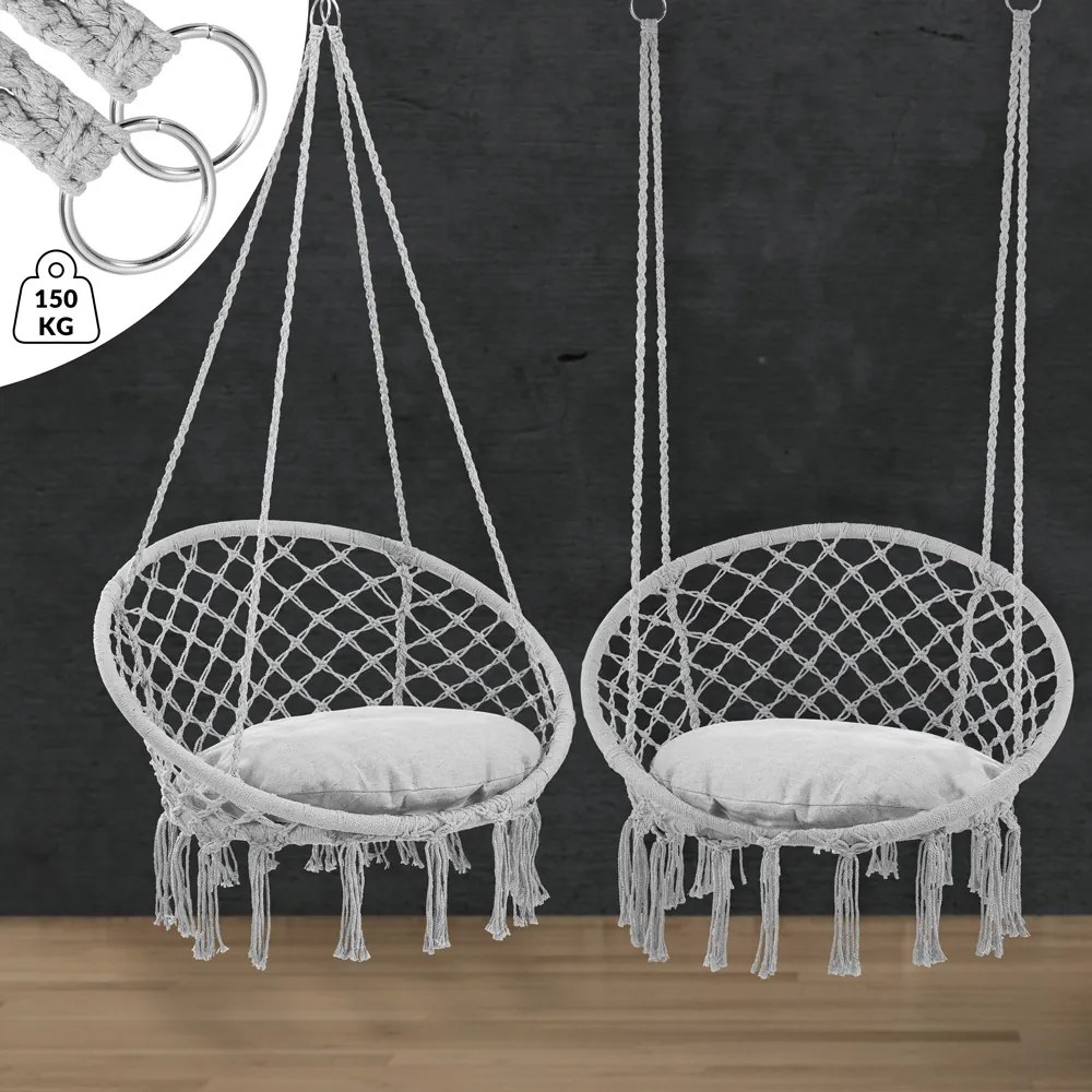 Deuba Scaun suspendat 80x60x140cm - gri