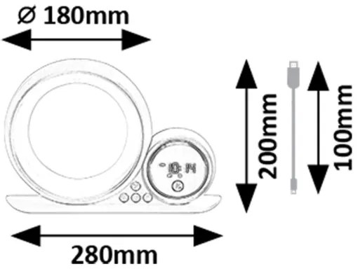 Lampă LED RGB de masă cu difuzor Rabalux 76109 WAKEWAY LED/5W/230V