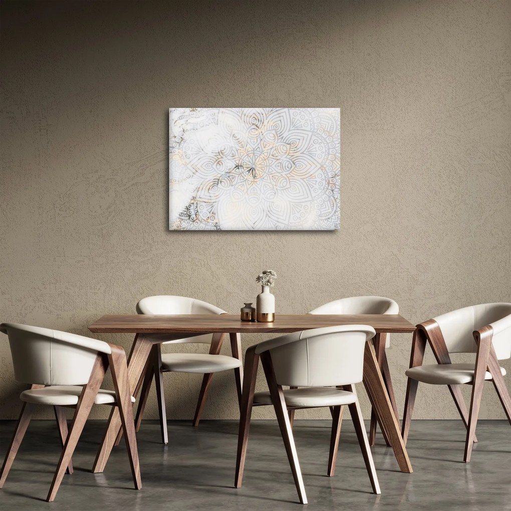 Tablou - Mandale albe (70x50 cm)