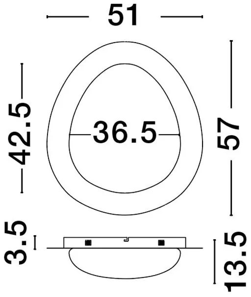 Plafoniera LED design modern NIMBUS