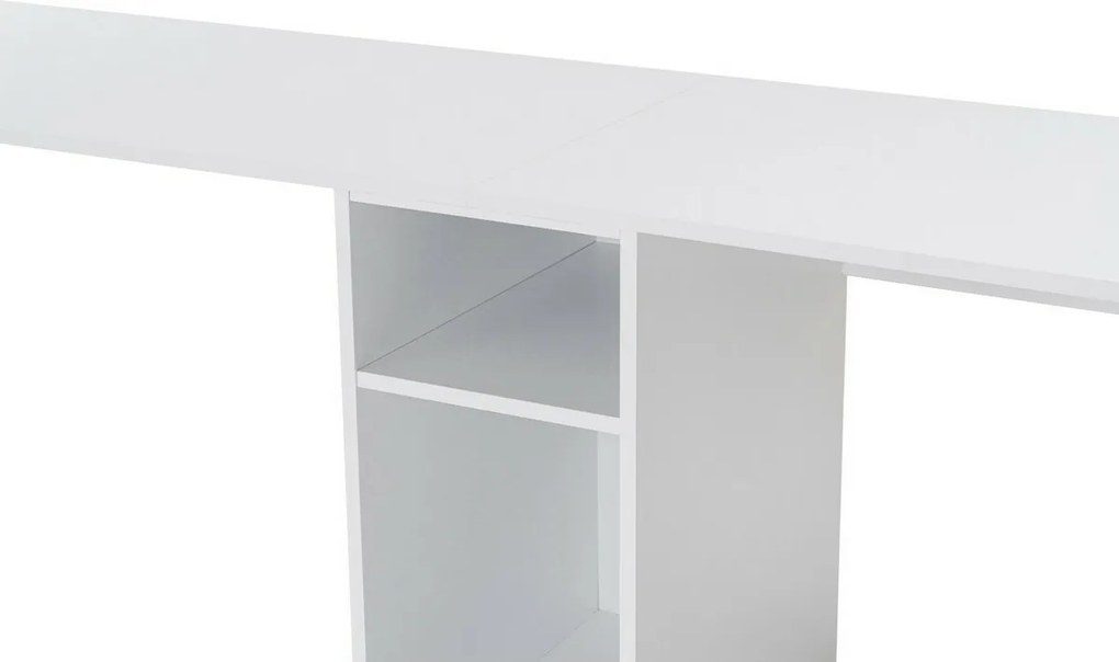 Birou Twin Alb și Auriu