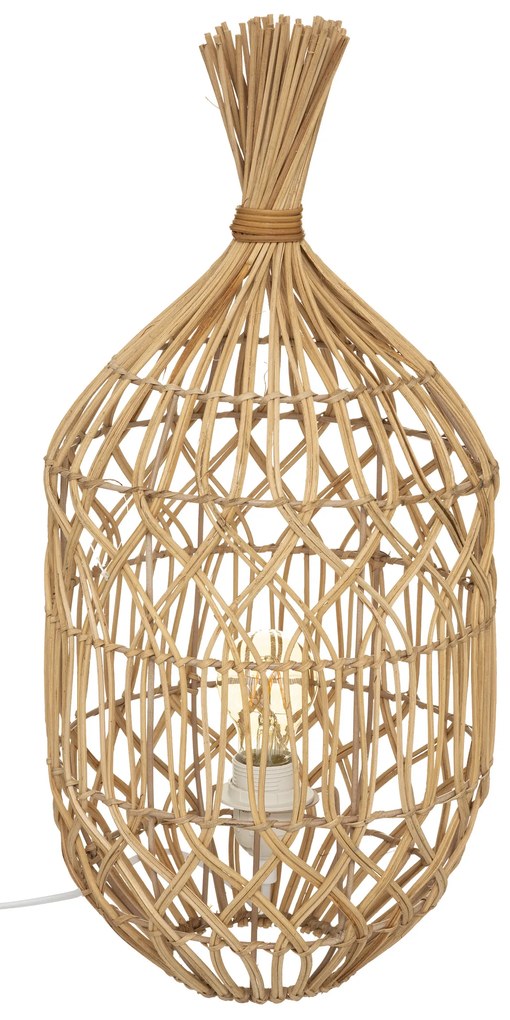 Lampa de masa, rattanu, 25 x 55 cm