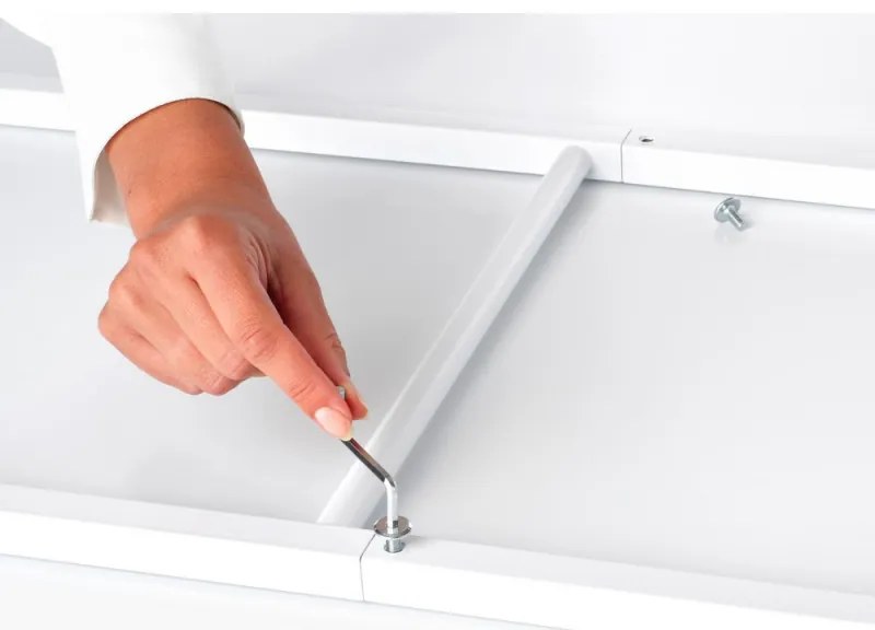 Suport multifunctional pentru haine Brabantia Linn 1008928, 3 tije, Parte ovala pentru sacou, Rezistent la coroziune, Alb