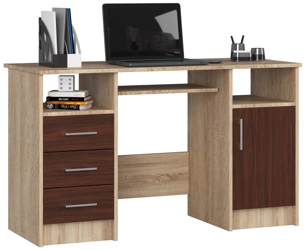 Masă PC Aziza (Stejar sonoma + wenge). 1069611