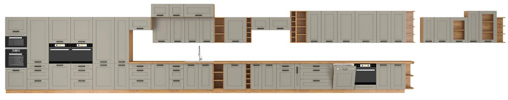 Dulap superior de bucătărie Lucid WH 60 NAGU 36 1 F (Stejar artisan + claygrey). 1045501