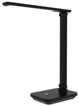 Lampă de masă Platinet 5 W, baterie puternică + USB, negru