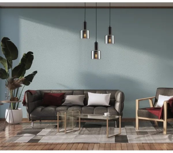 Lustră pe cablu SANTIA 1xE27/40W/230V negru ITALUX PND-65342-1-BK+SG