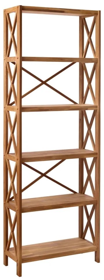 Etajeră în culoare naturală din lemn de stejar 70x198 cm X-Shelf – Unique Furniture