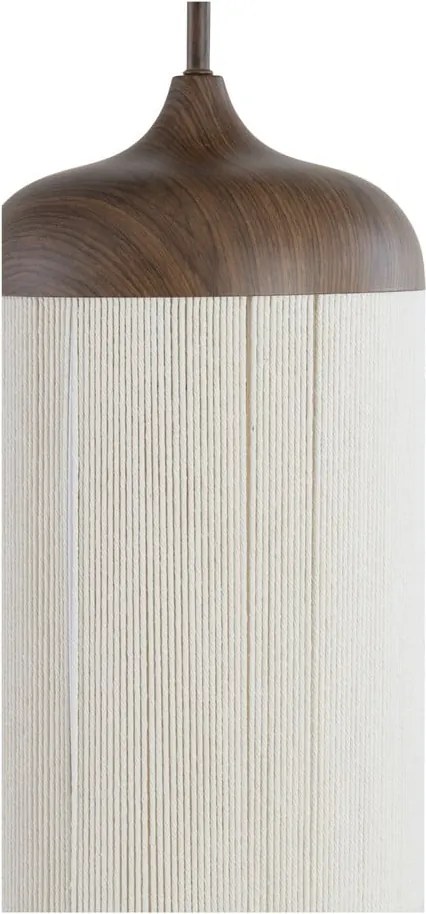 Lustră maro închis cu abajur textil ø 22 cm Dania – Light &amp; Living