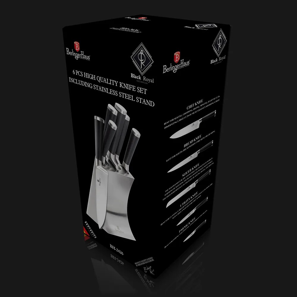 Set cutite 6 piese Berlinger Haus Black Royal BH 2426