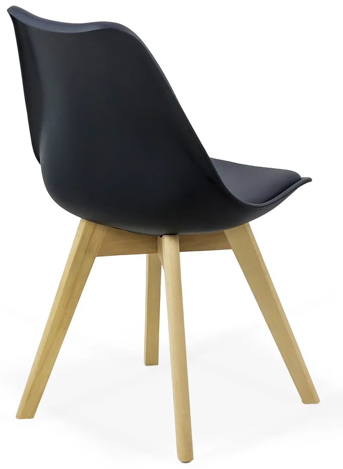 Scaun living cu cadru din lemn BUC 242 negru