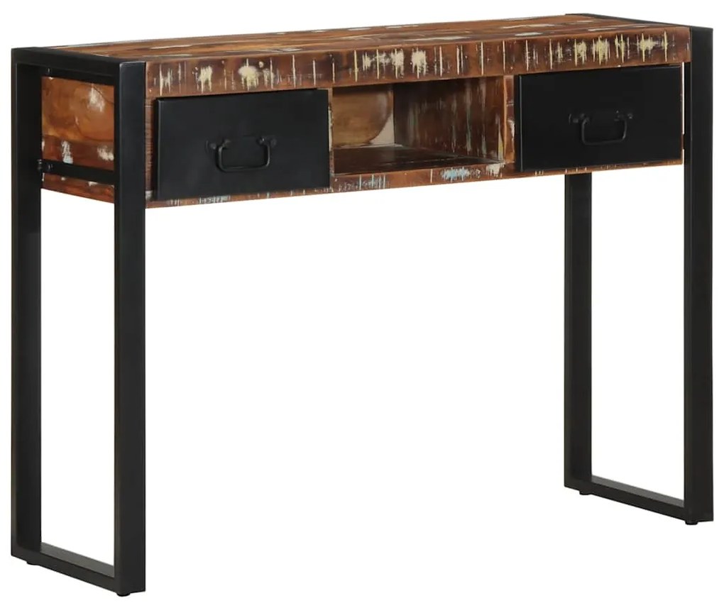 vidaXL Consolă multicoloră 100x35x75 cm lemn masiv recuperat