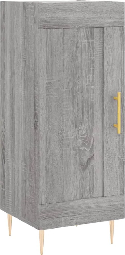 vidaXL Servantă, gri sonoma, 34,5x34x90 cm, lemn compozit