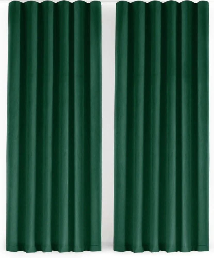 Draperie verde dimout (semi-opacă) din catifea 530x175 cm Velto – Filumi