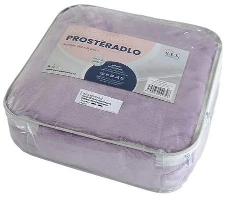 B.E.S. Petrovice Cearșaf din microflanel violet,90 x 200 cm, 90 x 200 cm