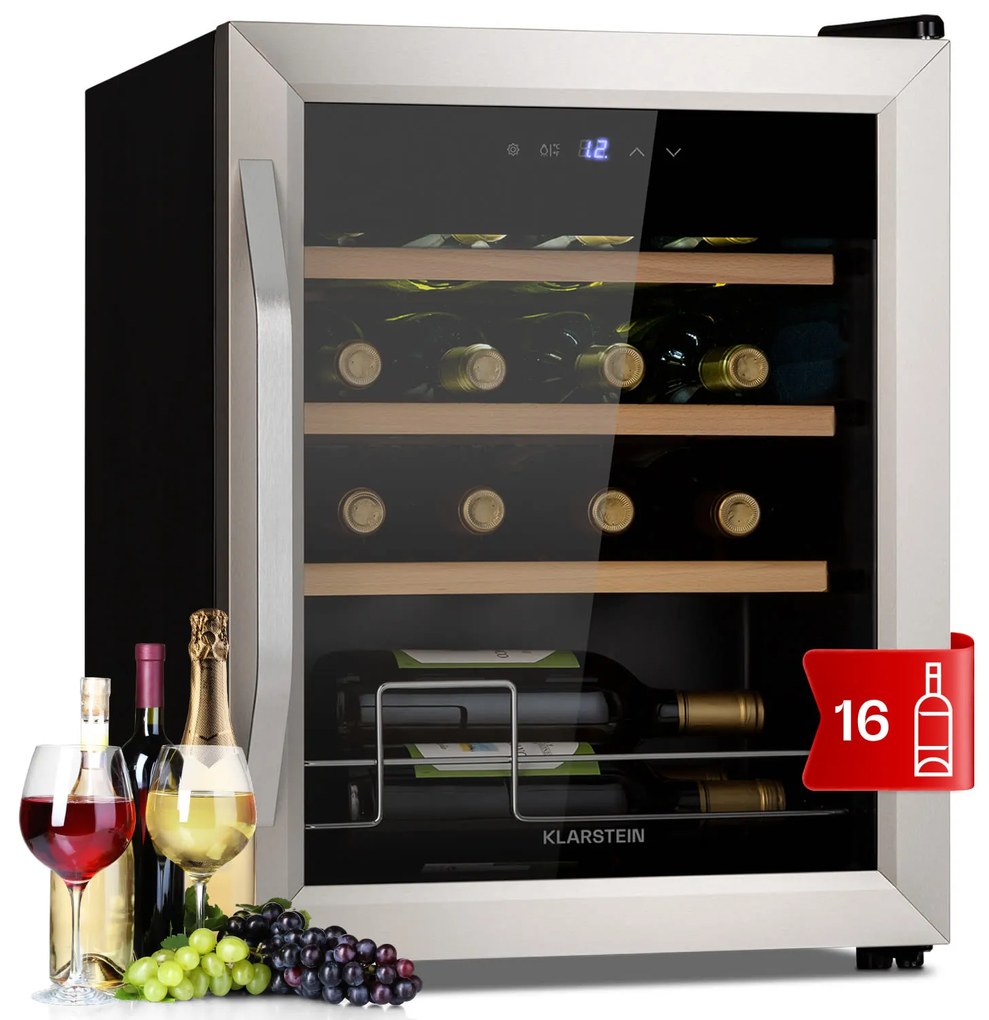 Vinamour 16 Uno, Frigider pentru vin, 16 sticle /42l, 5-18°C, 41 dB, sticlă