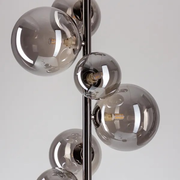 Brilagi - Lampă de podea LED MILLA 7xG9/3W/230V crom negru/fumuriu