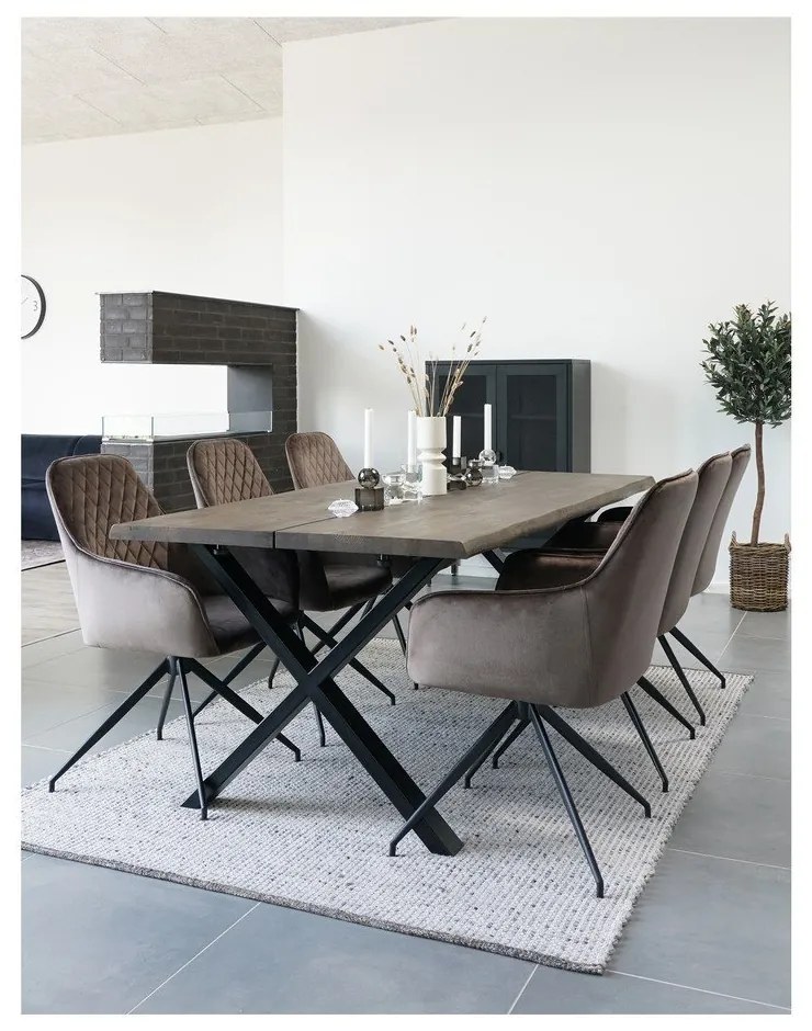 Scaun de sufragerie maro tapițat Harbo – House Nordic