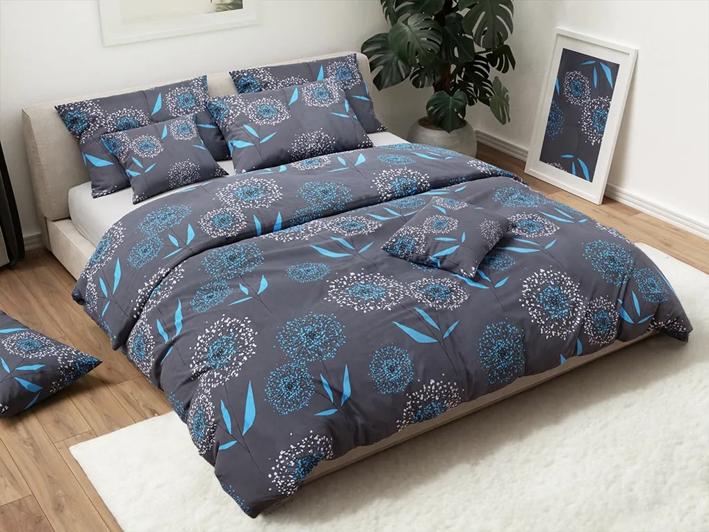 Lenjerie de pat din bumbac gri JODI Dimensiune lenjerie de pat: 70 x 90 cm | 140 x 200 cm