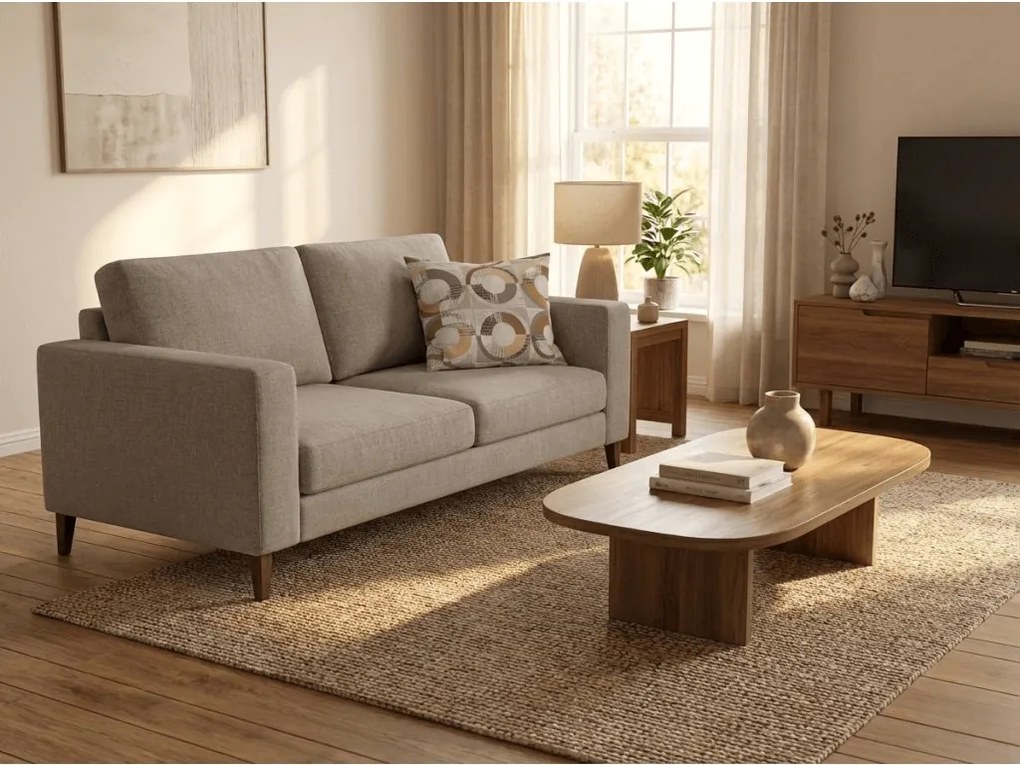 Set 2 huse decorative pentru perna din microfibra CIRELLO 45x45 cm, maro-gri