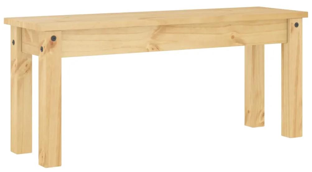 4005711 vidaXL Banchetă de bucătărie „Panama”, 105x30x45 cm, lemn masiv pin