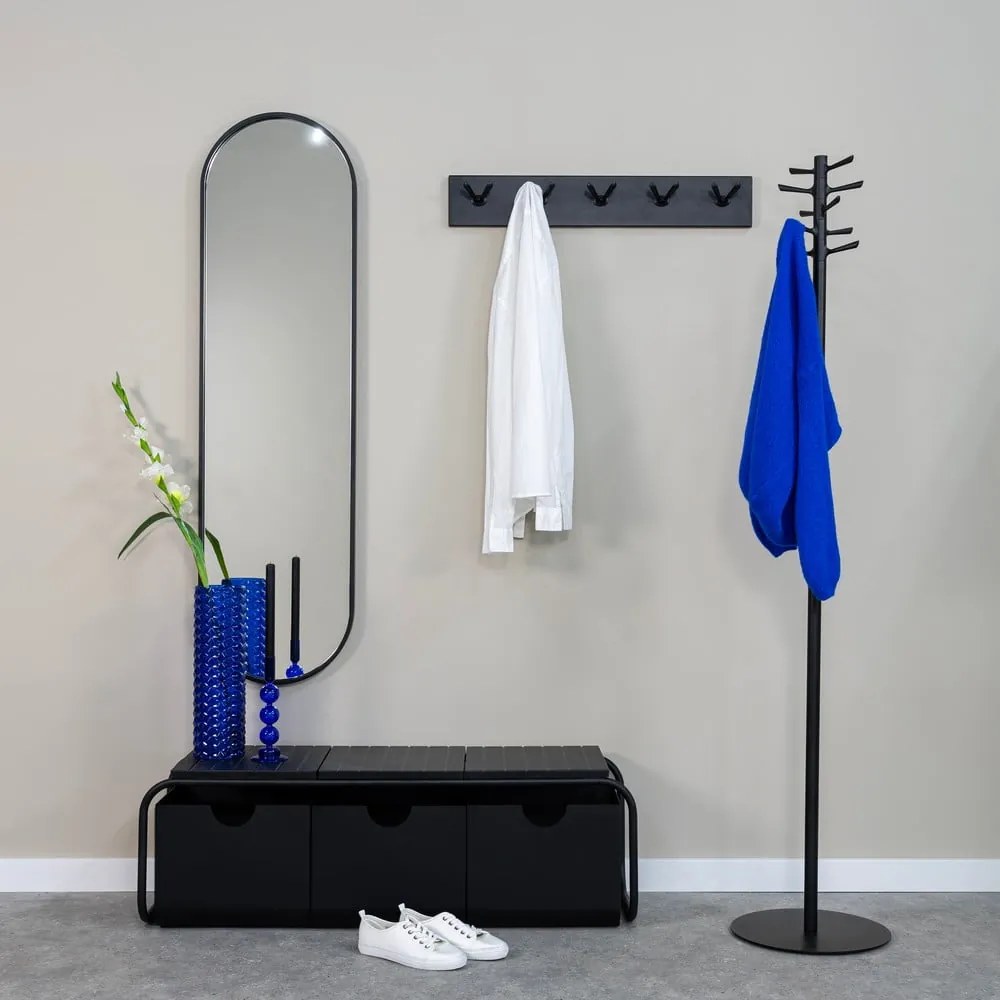 Cuier negru din metal 35x178 cm Pull – Spinder Design