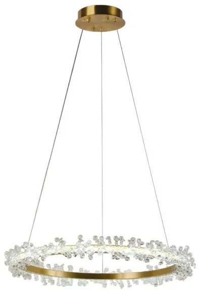 Lustră LED dimabilă pe cablu LED/40W/230V 3000-6500K auriu + telecomandă